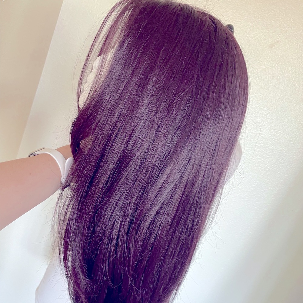 SOLD ❌ Synthetic Burgundy Wig